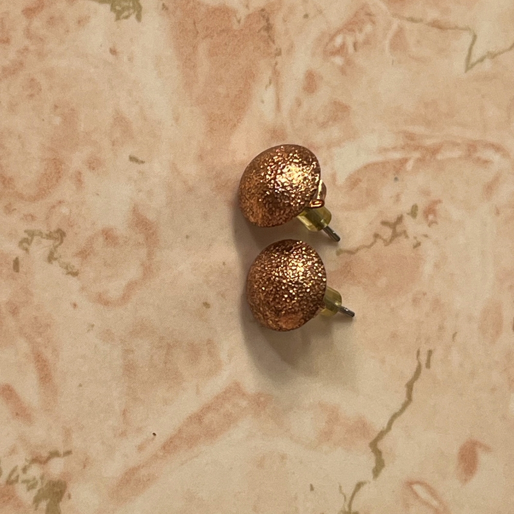 Sparkling Gold Stud Earrings